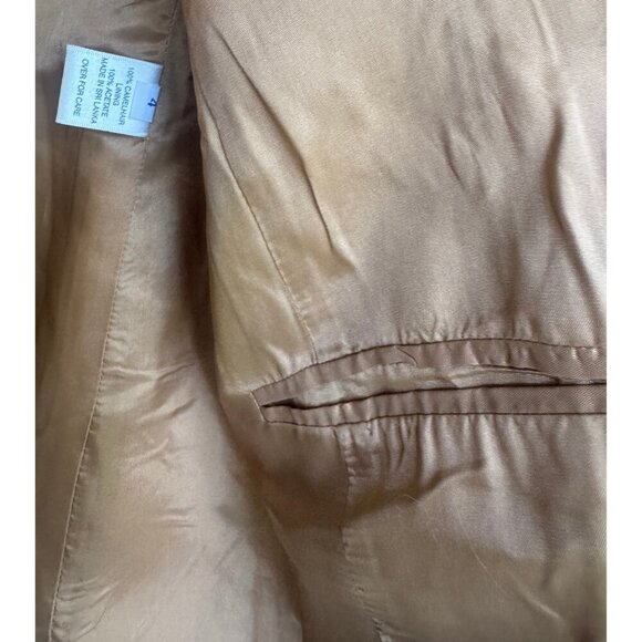 Austin Reed 100% Camelhair Blazer Women’s 4 Camel Tan Classic Lined Jacket - Picture 5 of 6